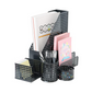 Meta Furniture Stationary Set Holder 5 Piece black metal desk organizer with compartments for pens and documents