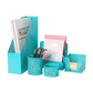Meta Furniture Stationary Set Holder 5 Piece in turquoise with compartments for pens books and notes