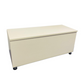 Meta Furniture beige storage box with sleek design and small black feet for home organization