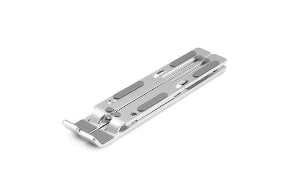 Silver metal Ipad Stand by Meta Furniture with foldable design and rubber grips for device stability